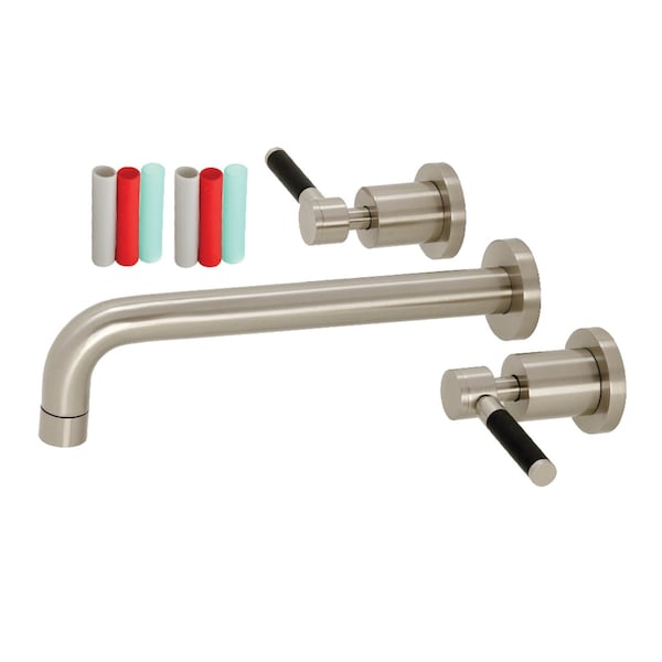 Roman Tub Faucet, Brushed Nickel, Wall Mount